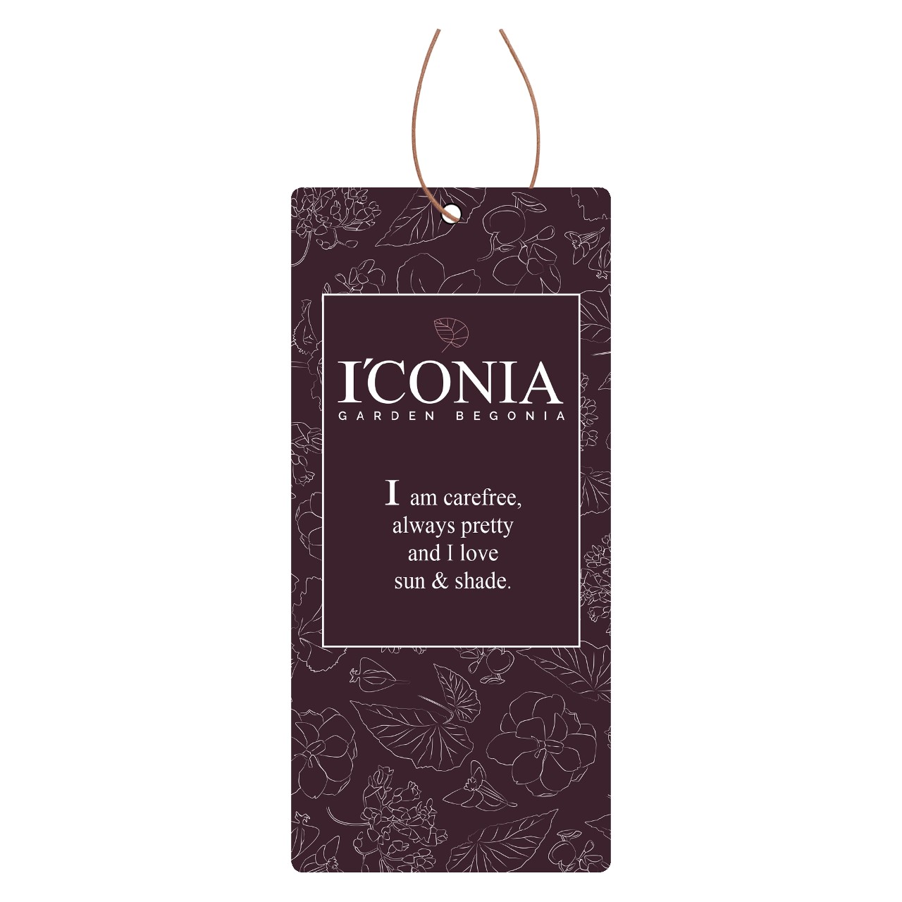 Hangtag with bandle ICONIA I Englisch