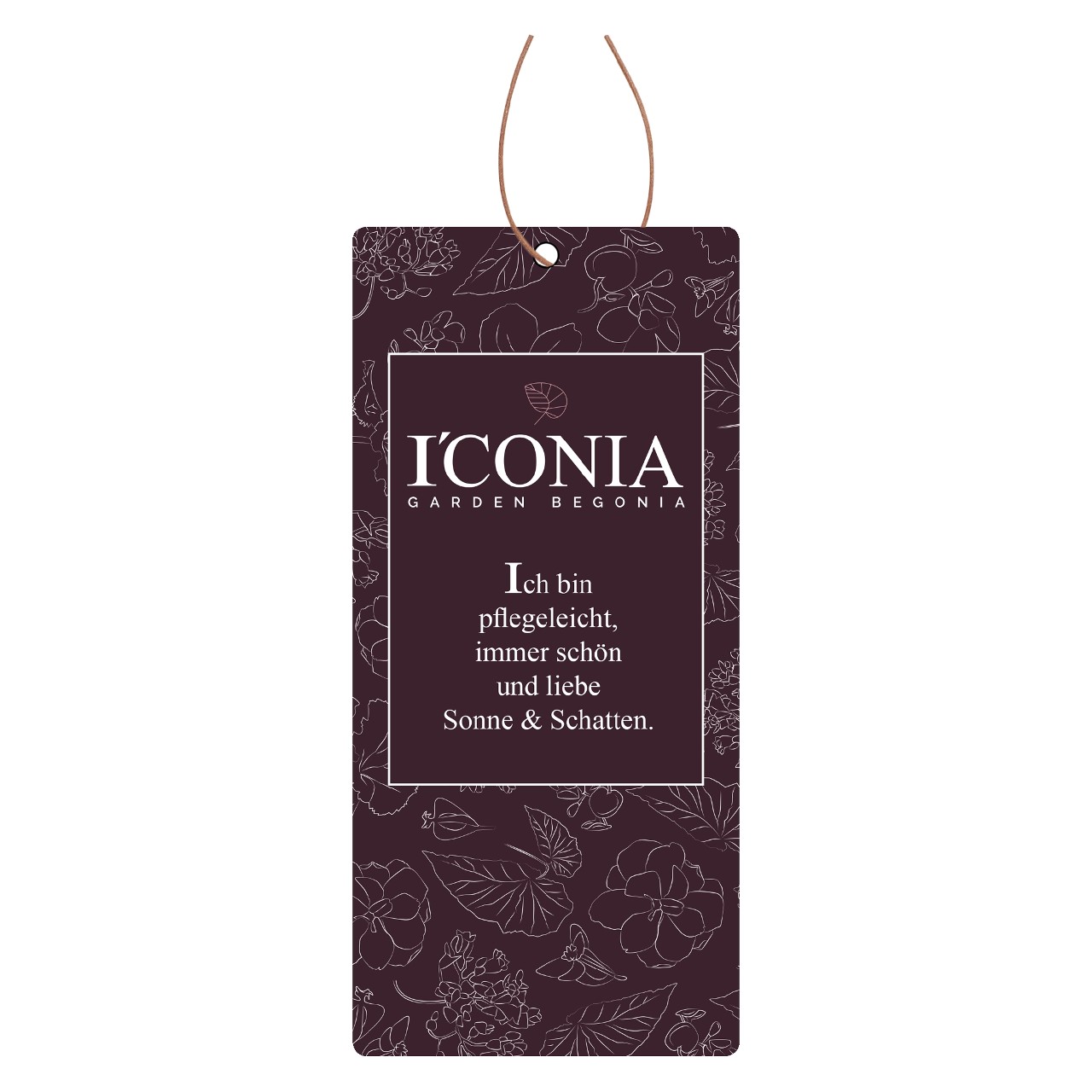 Hangtag with bandle ICONIA I German