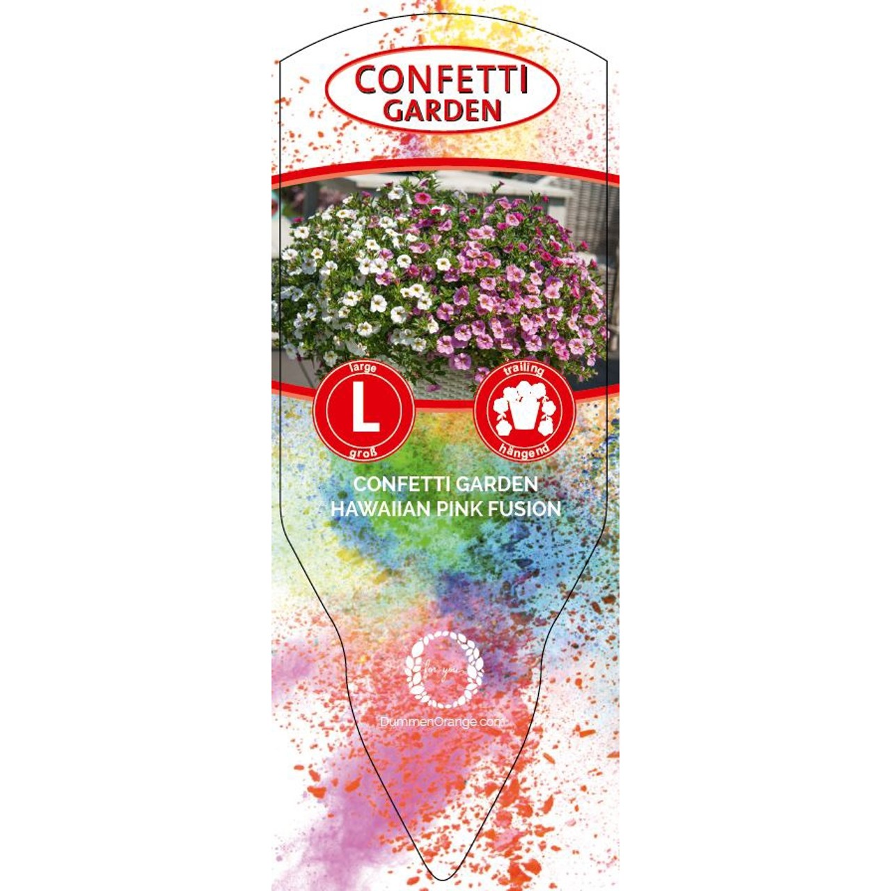 Tag Confetti Garden Hawaiian Pink Fusion