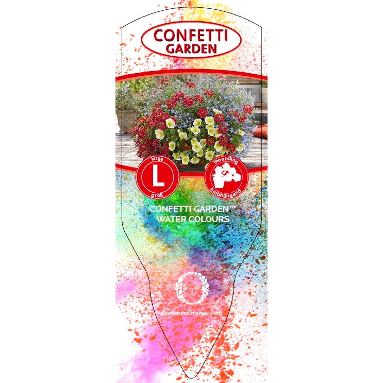 Tag Confetti Garden Water Colours