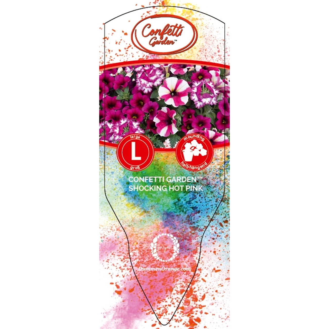 Tag Confetti Garden™ Shocking Hot Pink Confetti garden POS Materials