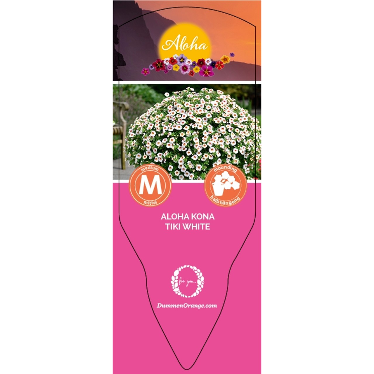 Tag Aloha Kona Tiki White